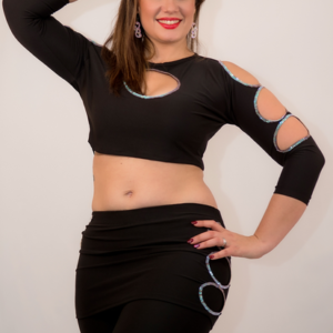 ELISSAR noir / paillettes turquoise L/XL et XL/XXL – Image 10