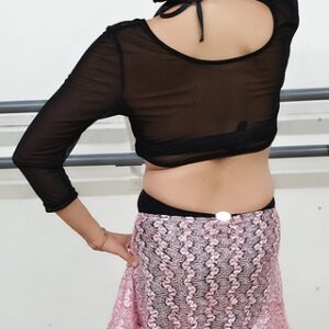 JUPETTE J14 - S à L/XL - dentelle rose tendre et paillettes – Image 3