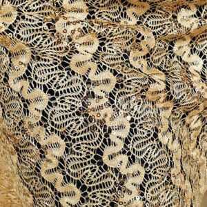 JUPETTE J19 - S à L/XL - dentelle jaune d'or et paillettes – Image 3