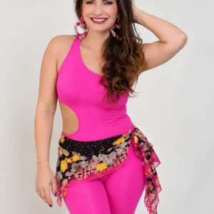 BAMBA rose électrique - combinaison asymétrique - S et L