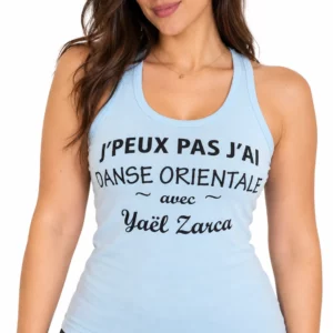 TS17 Débardeur bleu ciel Yaël Zarca Tailles: S, M, L