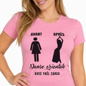 TS24 T-shirt rose Yaël Zarca - du S au 2XL